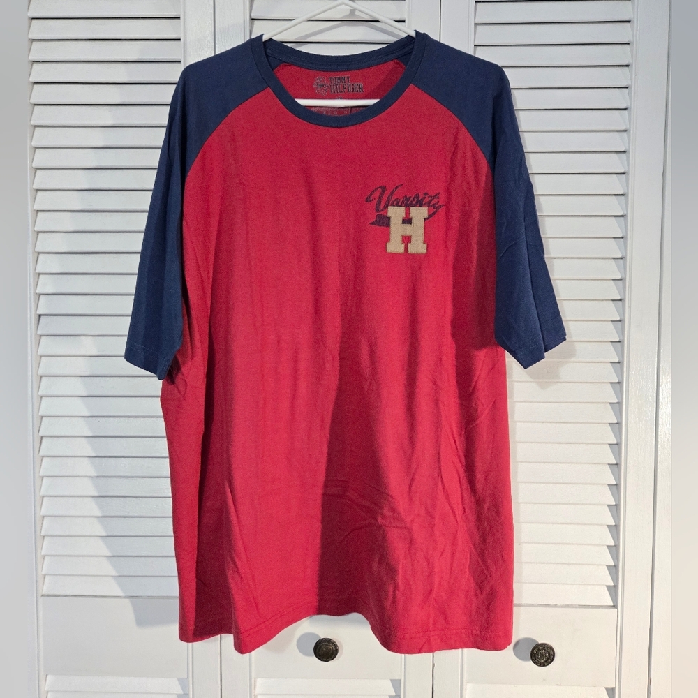 🟢 Tommy Hilfiger Red and Blue Tee
